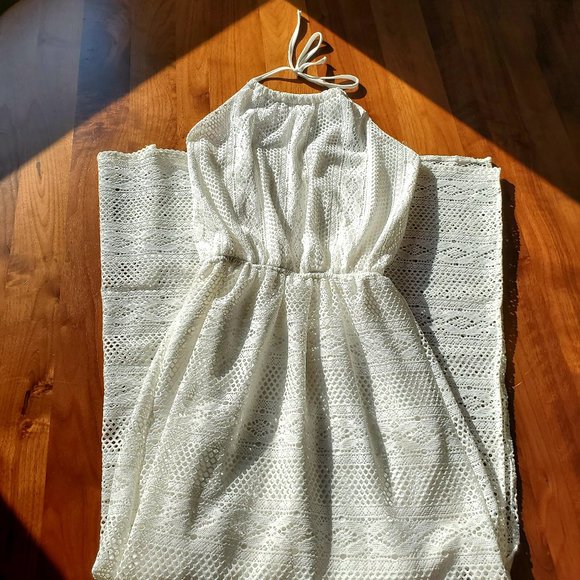 Dresses & Skirts - 🆕️ 👰🏻 NWOT White Lace Double High-Slit Dress